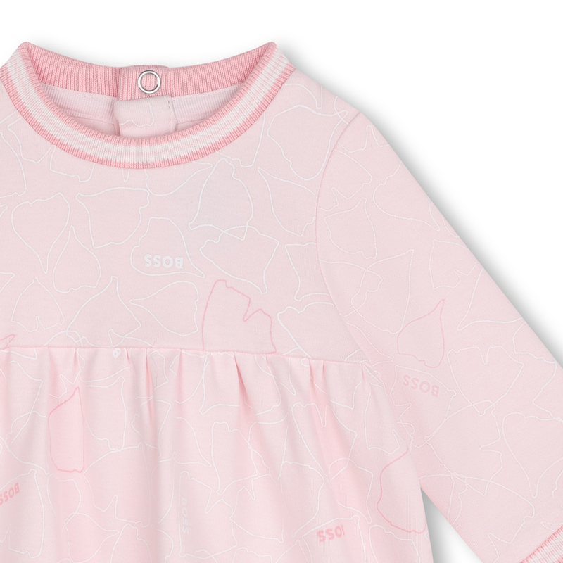 Robe avec bords-c&ocirc;tes ray&eacute;s BOSS 
                        FILLE