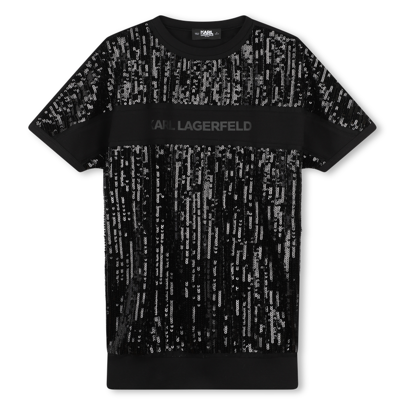 Rechte jurk met lovertjes KARL LAGERFELD KIDS 
                        GIRL