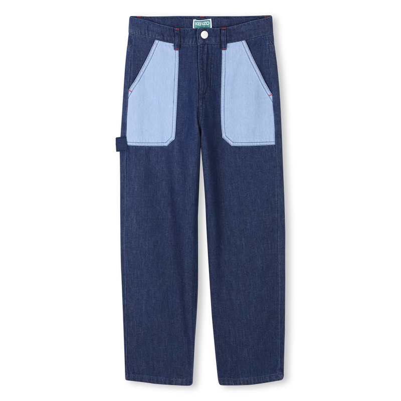 Jean avec poches et broderie KENZO KIDS 
                        GARCON