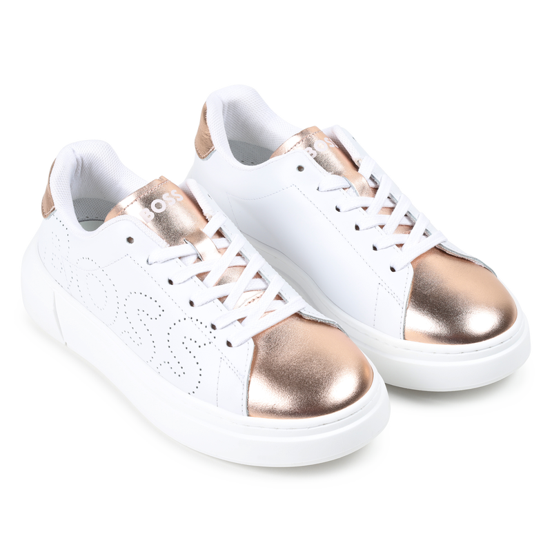 Leren sneakers met veters