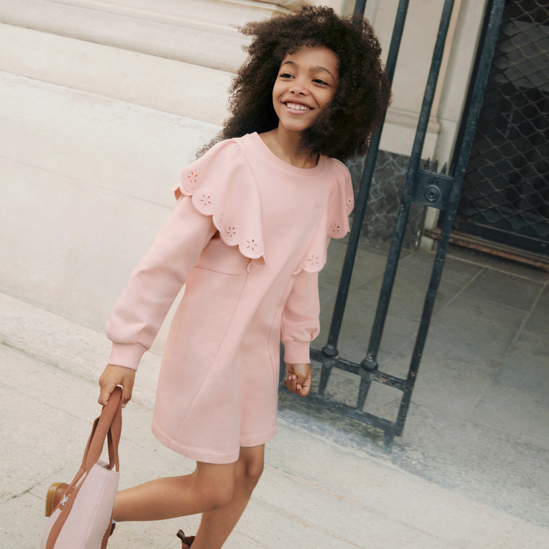 Fleece jurk met ruches CHLOE 
                        GIRL