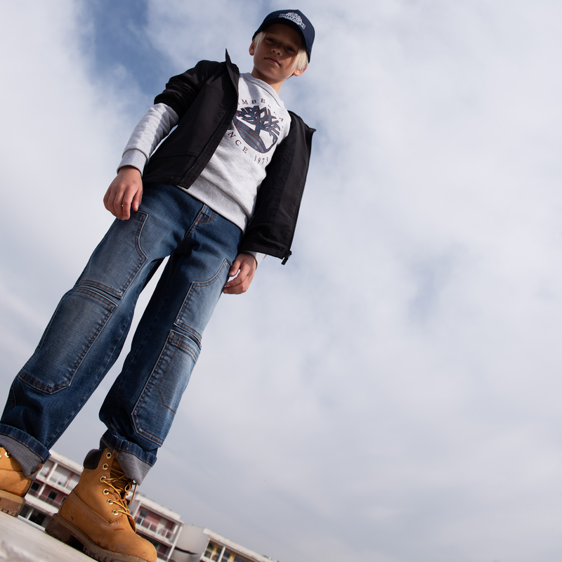 Sweat-shirt en molleton gratt&eacute; TIMBERLAND 
                        GARCON