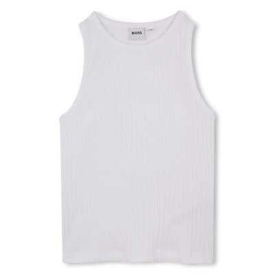 TANKTOP MET METALEN PLAAT BOSS GIRL