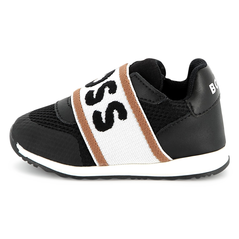 Sneakers met leer en visnet BOSS 
                        BOY