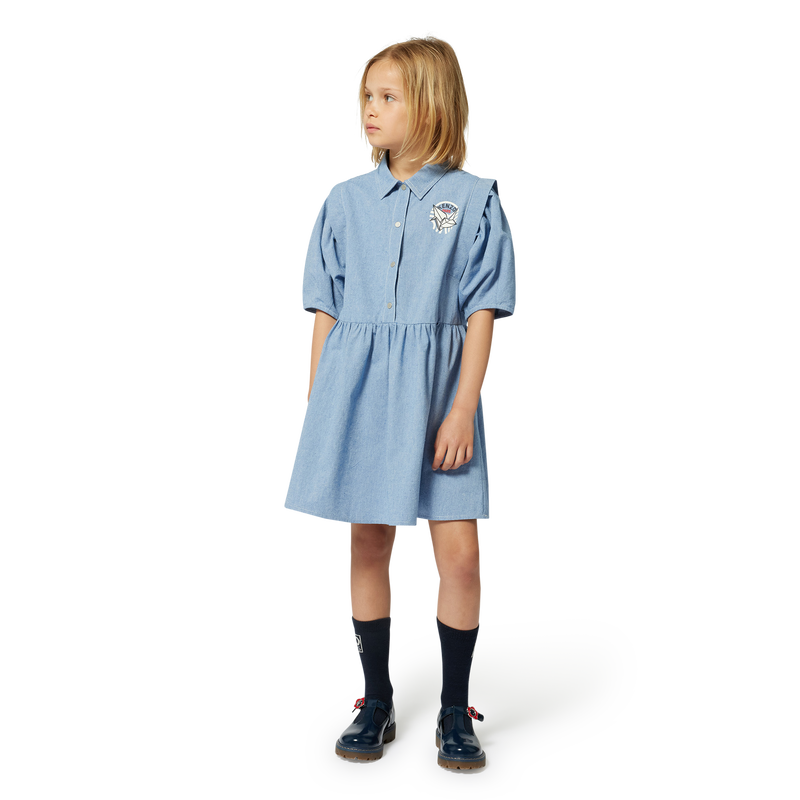 Robe chemise en coton KENZO KIDS 
                        FILLE
