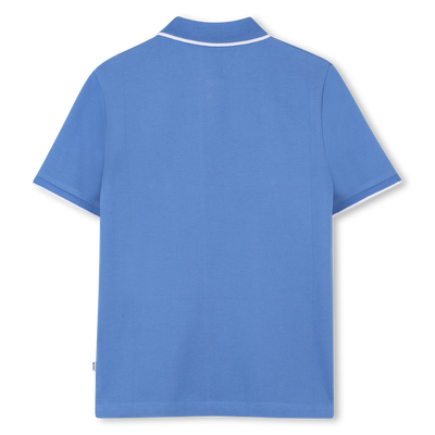 Effen polo van katoenpiqu&eacute; BOSS BOY