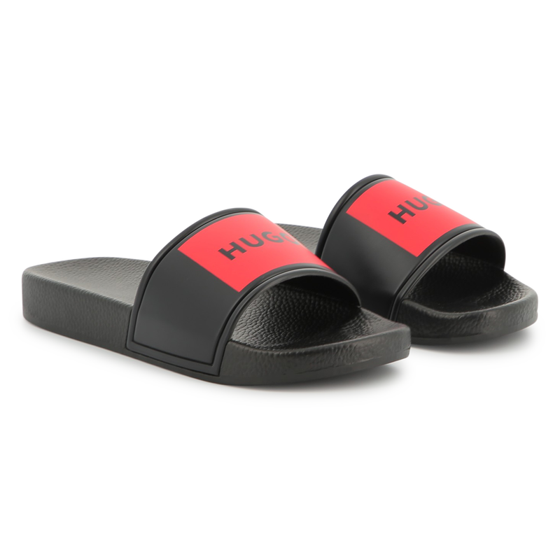 Claquettes &agrave; badges HUGO 
                        GARCON