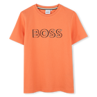 Katoenen T-shirt korte mouwen BOSS 
                    BOY