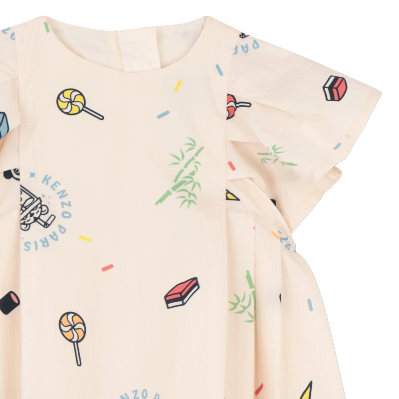 POPLIN JURK KENZO KIDS 
                        GIRL