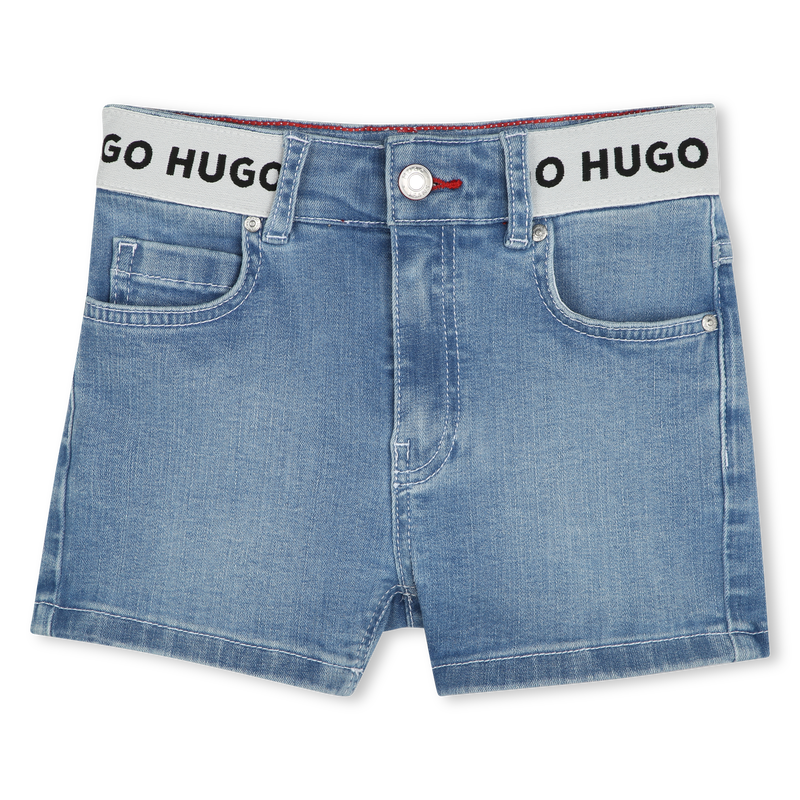 Short en jean &agrave; poches Hugo 
                        FILLE