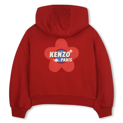 Sweat &agrave; capuche en molleton KENZO KIDS FILLE