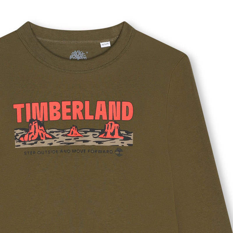 T-shirt met print en opschrift TIMBERLAND 
                        BOY
