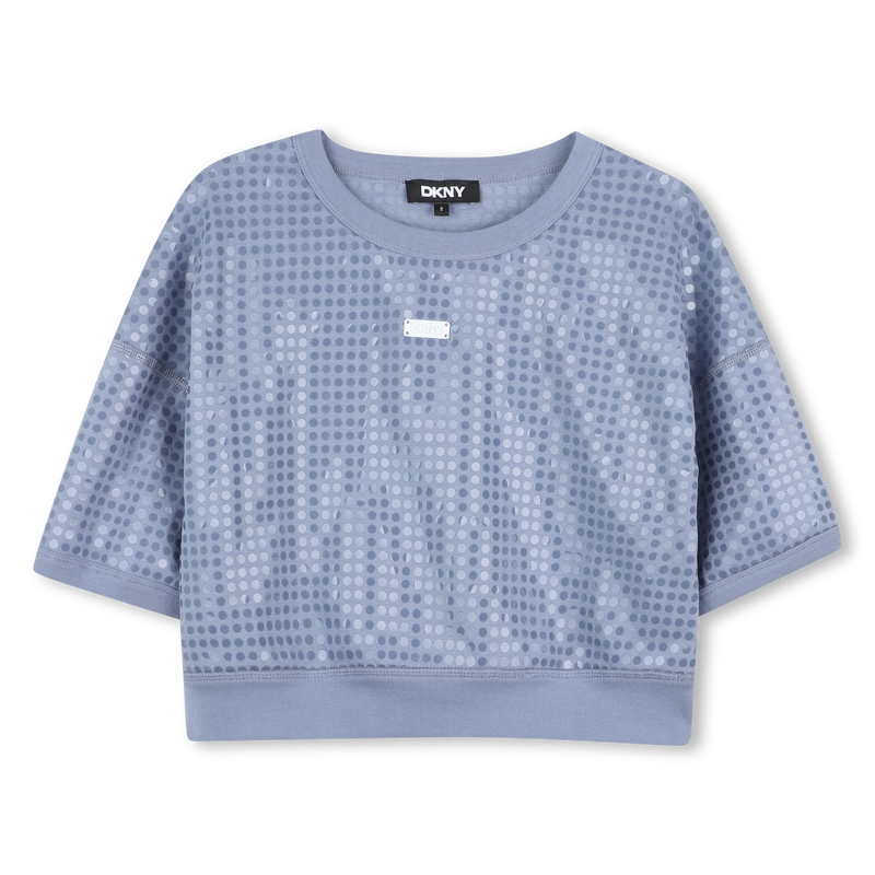 Sweat-shirt &agrave; manches courtes DKNY 
                        FILLE