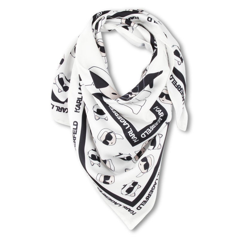 Foulard carr&eacute; imprim&eacute; KARL LAGERFELD KIDS 
                        FILLE
