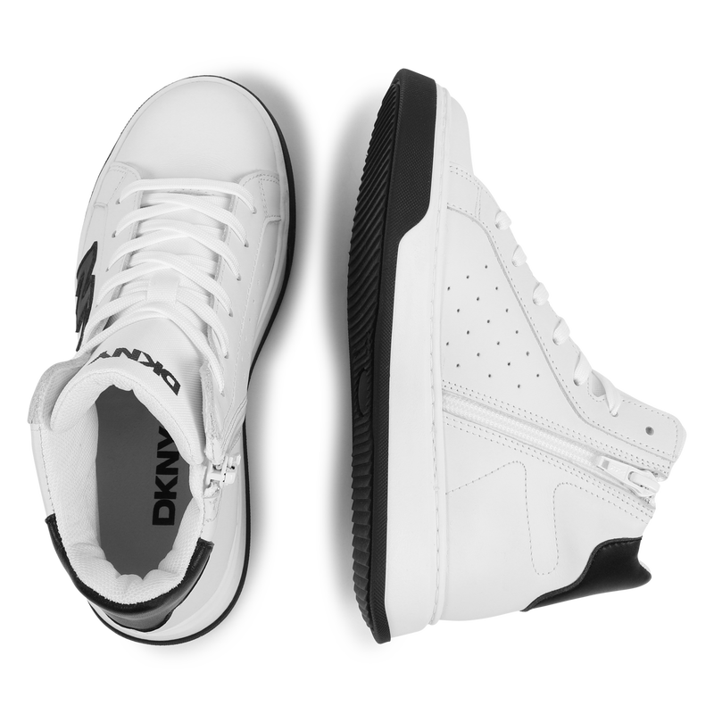 Lederen sneakers met veters