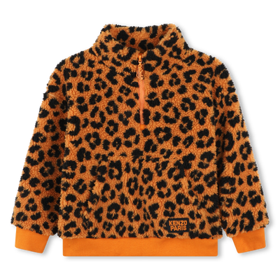 Sweat-shirt &agrave; col zipp&eacute; KENZO KIDS UNISEXE