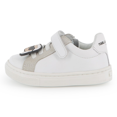 Lage sneakers van koeienhuid KARL LAGERFELD KIDS UNISEX