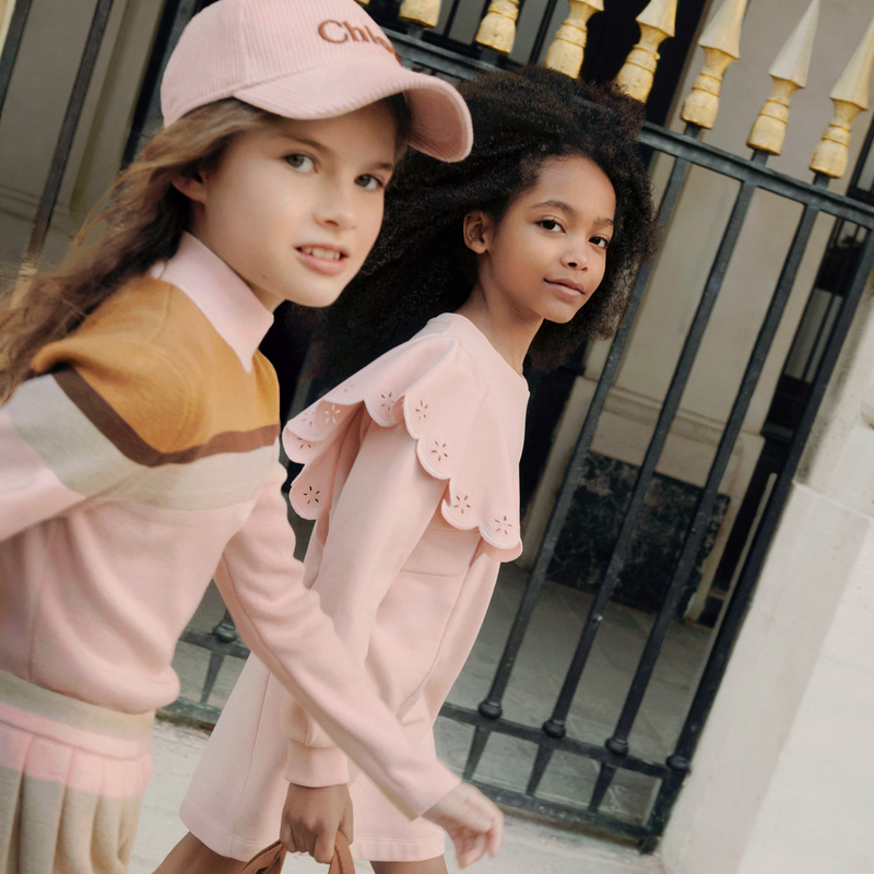 Fleece jurk met ruches CHLOE 
                        GIRL