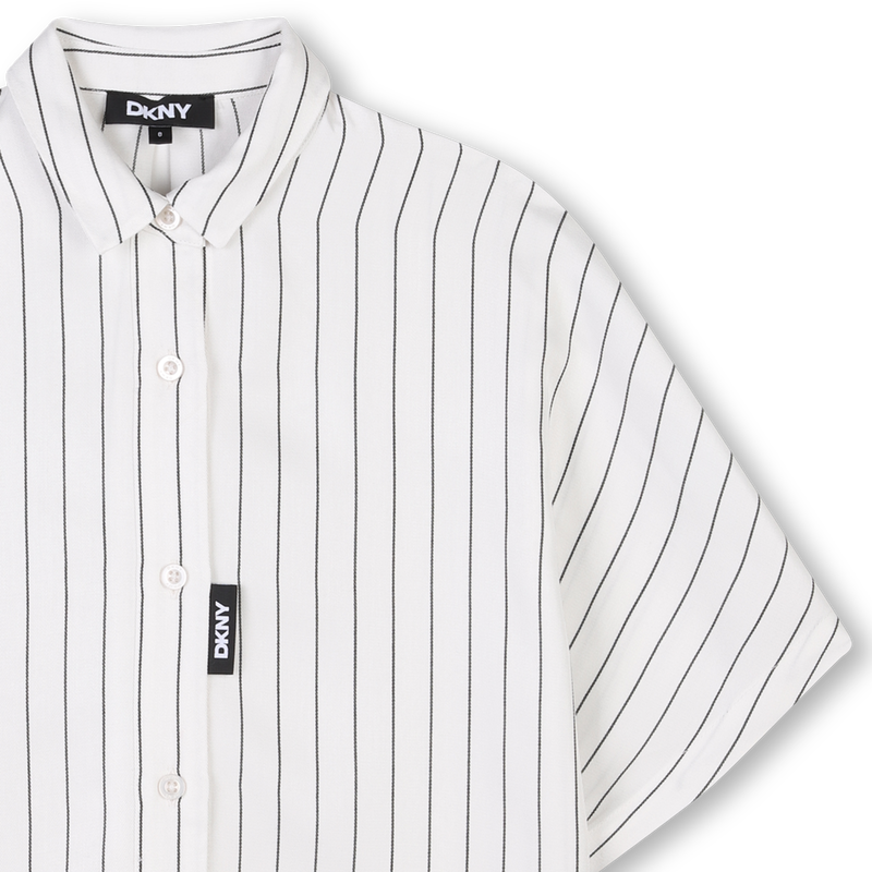 Chemise longue fluide ray&eacute;e DKNY 
                        FILLE