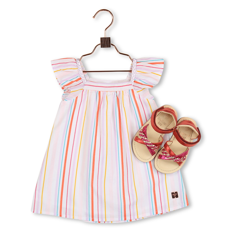 Leren sandalen met klittenband