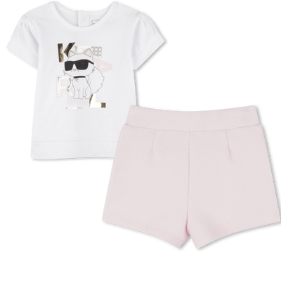 T-SHIRT+SHORT KARL LAGERFELD KIDS GIRL
