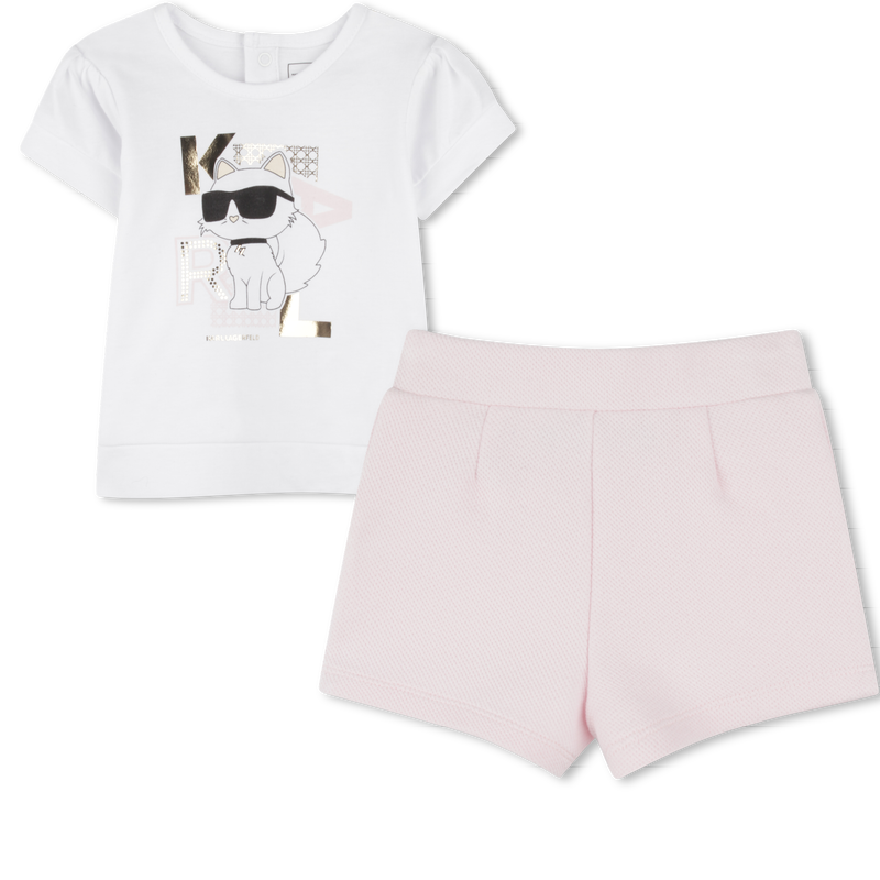 T-SHIRT+SHORT KARL LAGERFELD KIDS 
                        GIRL