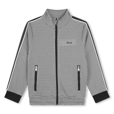 Cardigan zipp&eacute; imprim&eacute; BOSS GARCON