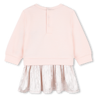 Jurk in twee materialen MICHAEL KORS 
                    GIRL
