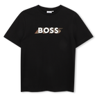 T-SHIRT KORTE MOUWEN, ZWART, hi-res