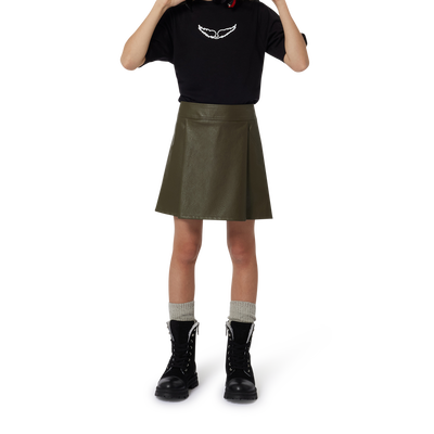 Jupe droite aspect froiss&eacute; ZADIG & VOLTAIRE FILLE