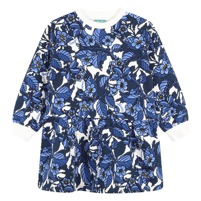 Robe molletonn&eacute;e imprim&eacute;e KENZO KIDS 
                        FILLE