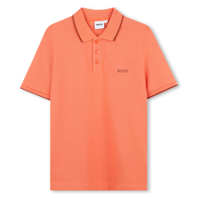 Effen polo van katoenpiqu&eacute; BOSS BOY