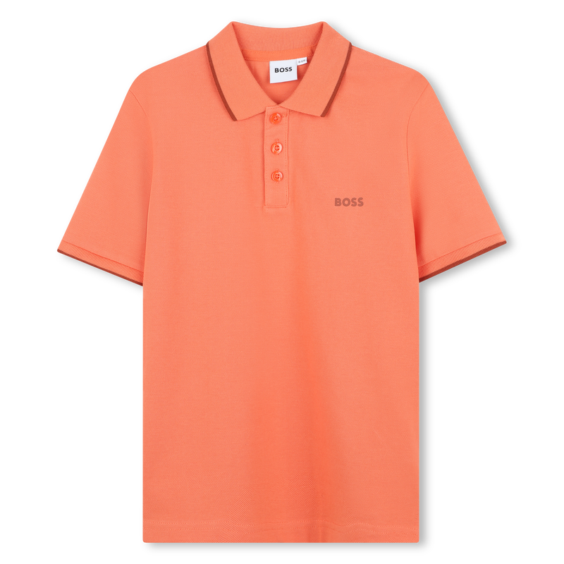 Effen polo van katoenpiqu&eacute; BOSS 
                        BOY
