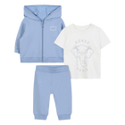 Ensemble tee-shirt + cardigan + pantalon, LIGHT SKY, hi-res