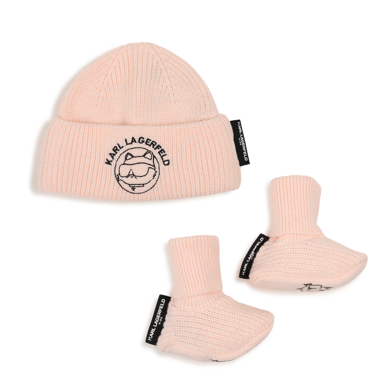 Ensemble bonnet et chaussons KARL LAGERFELD KIDS 
                        FILLE