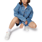 Veste en jean &agrave; rayures HUGO 
                    FILLE