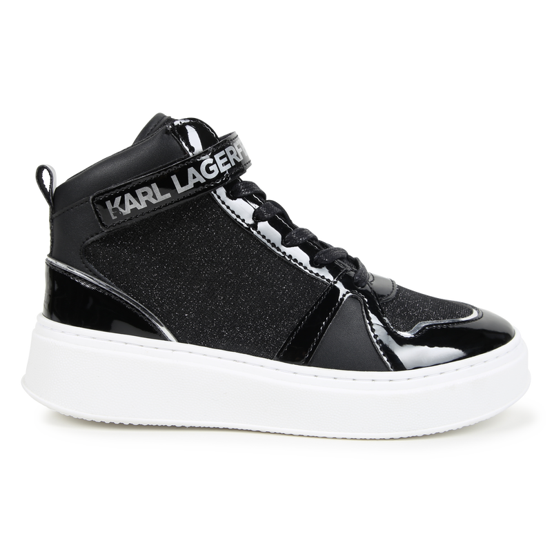 Hoge lederen sneakers KARL LAGERFELD KIDS 
                        GIRL