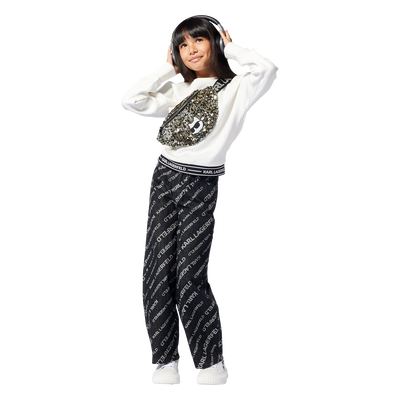 Sac banane ajustable orn&eacute; de &agrave; sequins KARL LAGERFELD KIDS FILLE