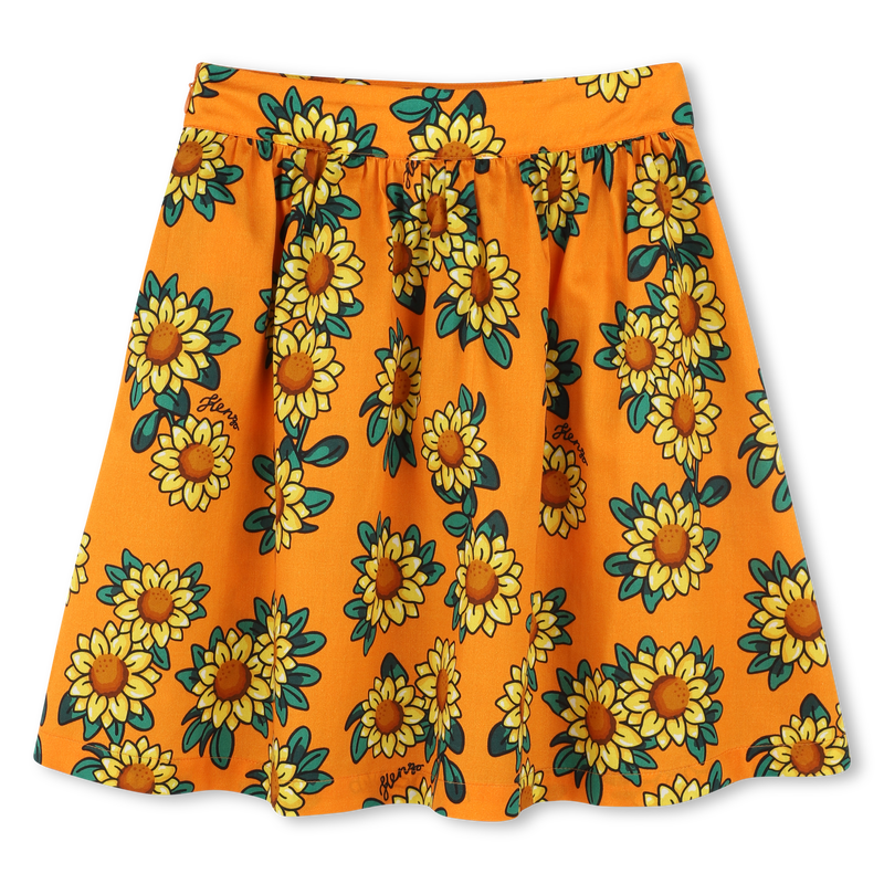 Rok met print van satijnkatoen KENZO KIDS 
                        GIRL
