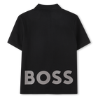 Katoenen polo met logo BOSS 
                    BOY