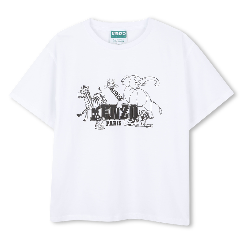 Tee-shirt &agrave; manches courtes en coton KENZO KIDS 
                        GARCON