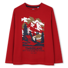 T-shirt met lange mouwen, ROOD, hi-res