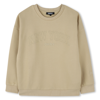 Sweat-shirt coton molletonn&eacute; DKNY UNISEXE