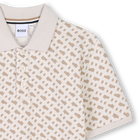 Polo met rechte snit en print BOSS 
                    BOY