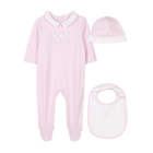 Pyjama bonnet et bavoir, MARSHMALLOW, hi-res
