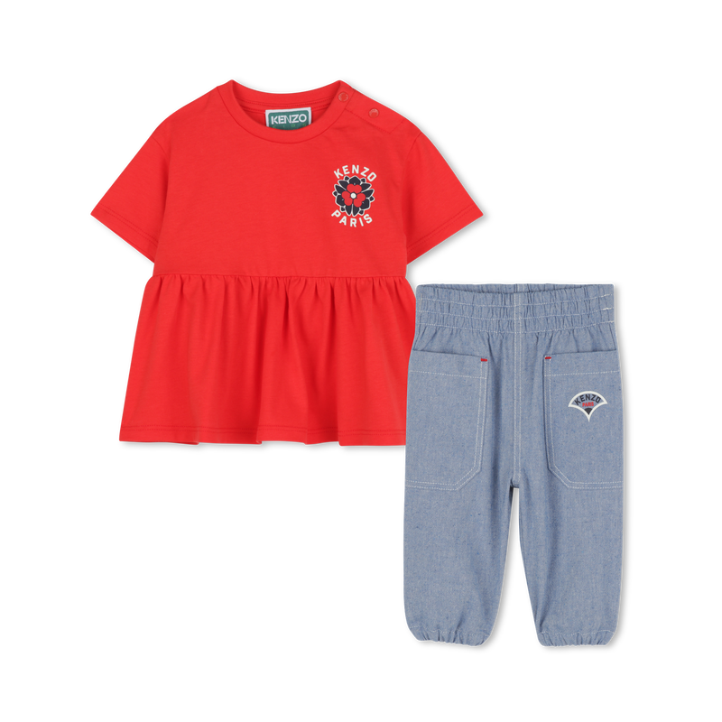 Setje van broek en blouse KENZO KIDS 
                        GIRL