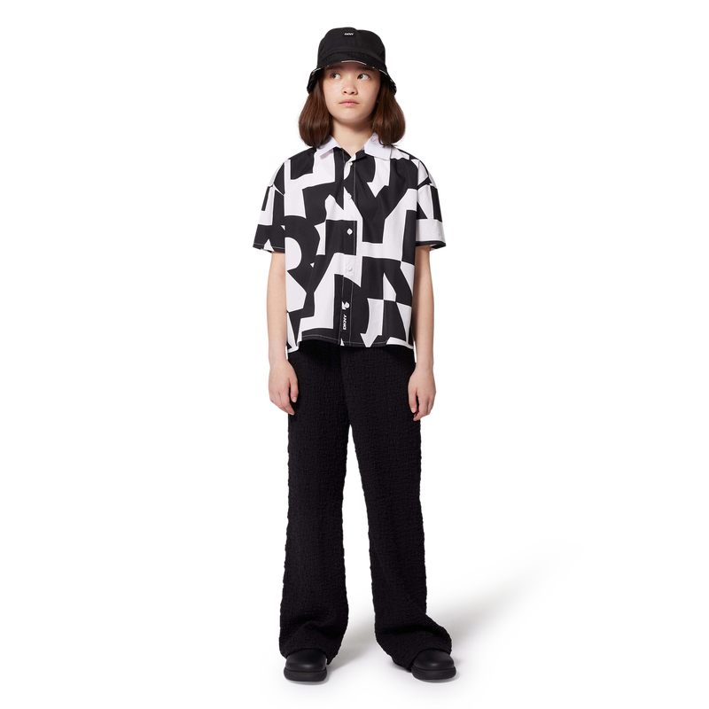 Pantalon large effet gaufr&eacute; DKNY 
                        FILLE