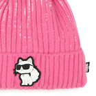 Bonnet tricot&eacute; &agrave; pompon KARL LAGERFELD KIDS 
                    FILLE