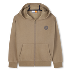 Joggingvest met capuchon, KAKI, hi-res
