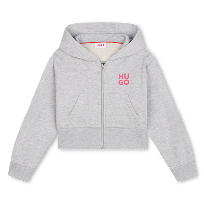 Sweat-shirt zipp&eacute; avec fleurs HUGO FILLE